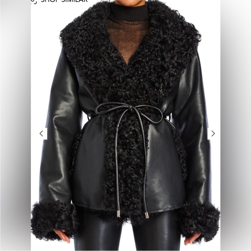 SER.O.YA Roxanne Vegan Leather Jacket NWT Large